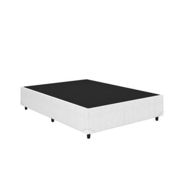 Imagem de Base Box Casal material sintético Branco 138x188 Blindado - KING