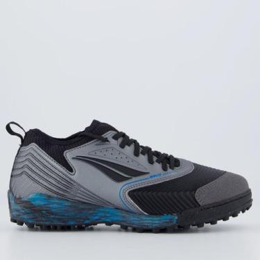 Imagem de Chuteira Penalty Se7e Pro Molix Locker Society Cinza e Preta, 40