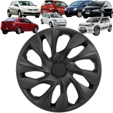 Imagem de 1 Calota Esportiva Modelo DS4 Aro 15 Polegadas Preto Fosco Universal E