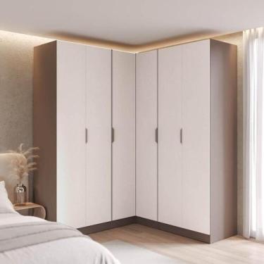 Imagem de Guarda-roupa Modulado de Canto Linear 4 Peças 6 Portas Cabecasa Madeir