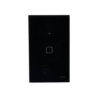 Imagem de Interruptor Inteligente Touch Wi-Fi 1 Tecla Preto 4x2 FAME
