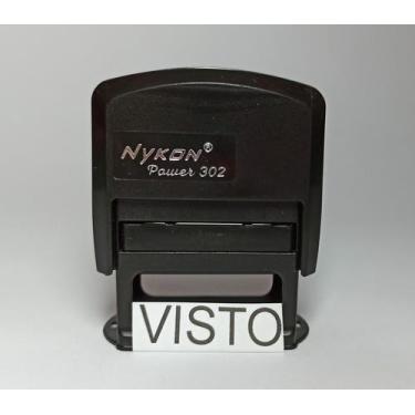 Imagem de Carimbo automático c/ a palavra VISTO 3,7cm x 1,3cm - Nykon