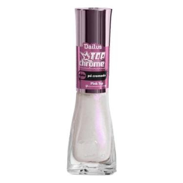 Imagem de Esmalte Dailus Top Chrome Efeito Pó Cromado Pink Top 8ml