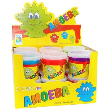 Imagem de Slime Amoeba 110g Pacote com 24 Unidades Cores Sortidas Textura Macia Asca Toys