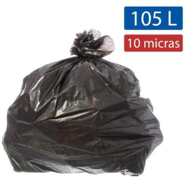 Imagem de Saco para Lixo 105L Preto 75X90CM 10MICRAS - Ecoplan