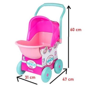 Imagem de Carrinho De Boneca Ninos Lapela Baby Cotiplas Alive Reborn - Cotiplás