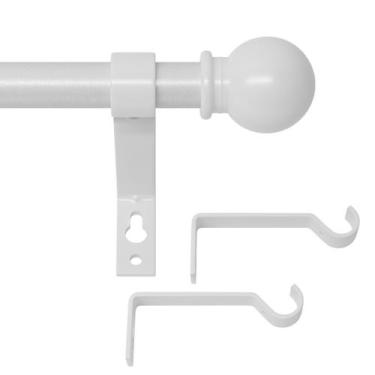 Imagem de Varão de Cortina GSBLUNIE Ajustável 71-122 cm Metal Branco