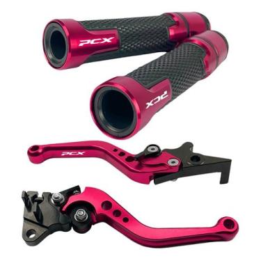 Imagem de Kit Manete Manopla Esportivo Pcx 150 Pcx150 Gravado A Laser - Special 