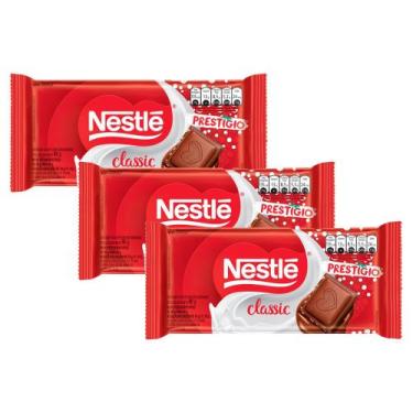 Imagem de Kit 3 Chocolate Nestlé Classic Prestígio 80g