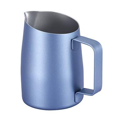 Imagem de Copo para espuma de leite para café, copo para espuma de leite, aço inoxidável para cozinha Hotel restaurante de festa(Azul jazz)