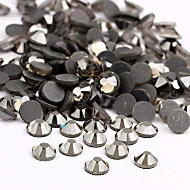 Imagem de Beadsland Cristal Hotfix strass, pedra cortada à máquina 288 peças/pacote (diamante preto, SS30/6 mm)