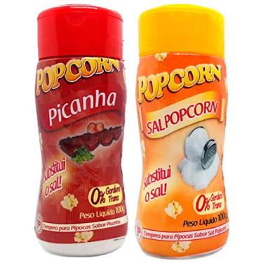 Imagem de Temperos P/ Pipoca Popcorn Cx 12 Frascos. 6 Picanha - 6 Sal Popcorn