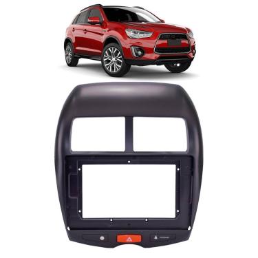 Imagem de Moldura 2 Din Mitsubishi ASX 10" 2010 até 2018 - Preto