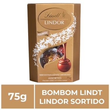 Imagem de Bombom de Chocolate Suço Lindt Lindor Sortido, 1 Caixa 75G