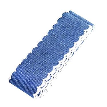 Imagem de Dovewill 2 metros de fita jeans azul com fita de jeans para enfeites de costura para DIY acessórios de cabelo artesanato - azul claro, 40 mm