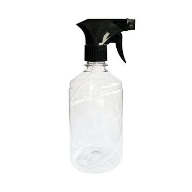 Imagem de Frasco Pet Borrifador C/Válvula Gatilho 500ml HOME SPRAY (10 Peças) (Cristal C/Preto)