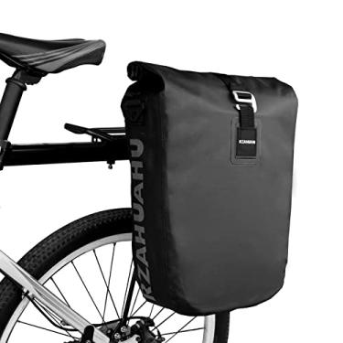 Imagem de Domary Bolsa de bicicleta, Bolsa de transporte de bicicleta à prova d'água 20L bolsa de armazenamento lateral de bicicleta bolsa de transporte para laptop mala de bicicleta para banco traseiro bolsa d
