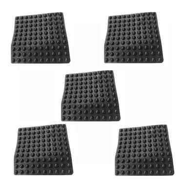 Imagem de TECKEEN 5 * 100 peças de borracha de silicone para pés para-choques transparentes redondos autoadesivos círculo antiderrapante