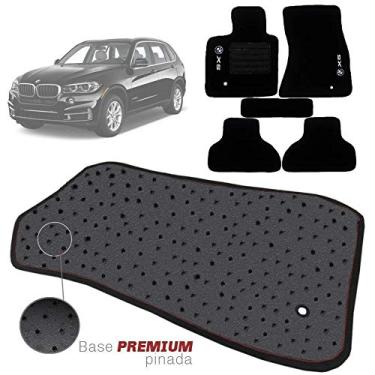 Imagem de Jogo de Tapete Carpete Tevic Pinado Bmw X5 2008 09 10 11 12 13 14 15 Impermeável Lavável Logo Bordado 5 Peças
