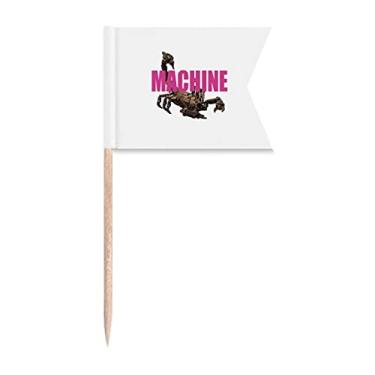 Imagem de Sinalizadores de palitos de dente Scorpion de máquina de insetos natural para placa de queijo de bolo de festa