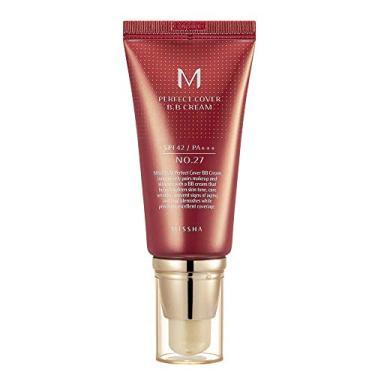 Imagem de MISSHA M Perfect Cover BB Cream #27 FPS 42 PA+++ 50 ml - Maquiagem leve, multifuncional, de alta cobertura para ajudar a infundir a umidade para uma pele mais firme com redução na aparência das linhas finas