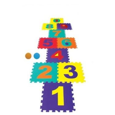 Imagem de Tapete Jogo Amarelinha Em Eva - N° De 0 A 9 - 30 X 30 X 1 Cm