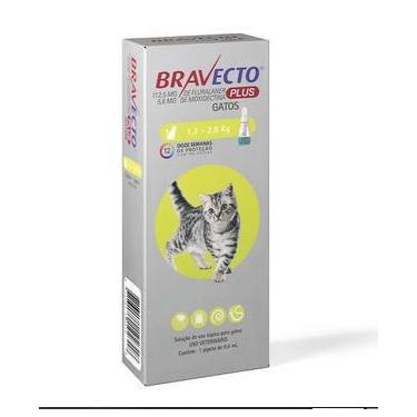 Imagem de Anti Pulgas Bravecto Plus Para Gatos De Até 2,5Kg - Dk