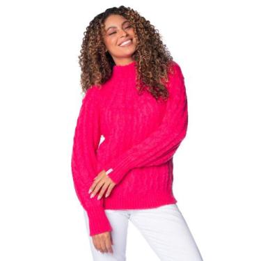 Imagem de Blusa Feminina Biamar Em Tricot Com Texturas Rosa