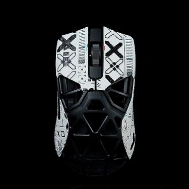 Imagem de Adesivo BTL Mouse Grip Tape para Razer Viper Minise Mini Signature Edition Antiderrapante Suck Sweat Pre Cut Easy Instand Printsteam Branco Preto