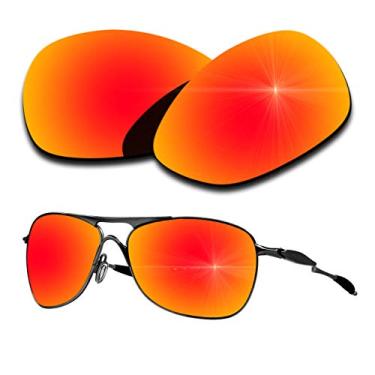 Imagem de Lentes de reposição polarizadas para Oakley Crosshair 2012 - Revestimento espelhado laranja vermelho