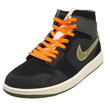 Imagem de Nike [FD6817-003] Air Jordan Retro 1 Mid SE Craft "Anthracite Light Olive" 39, Cinza, verde, preto, 41 BR