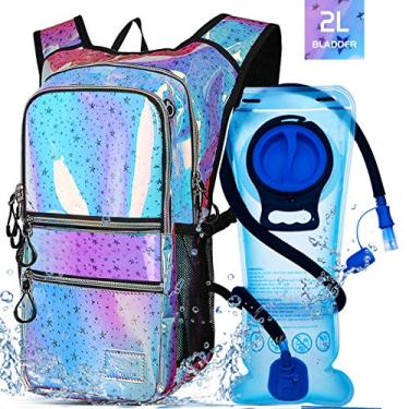 Imagem de Mochila Mothybot para caminhadas, hidratação, mochila com 2 l; Mochila para homens e mulheres; com 5 bolsos; bolsos ocultos nas costas; ótima para festivais, raves, caminhadas, ciclismo, escalada, corrida