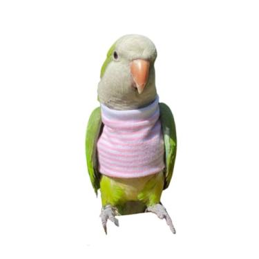 Imagem de Roupas de pássaros - Camisa vermelha de algodão feita à mão, suéter de gola redonda, terno de voo para papagaios, cinza africano, periquito, calopsita, sol, conure, Natal, Halloween, cosplay, roupas