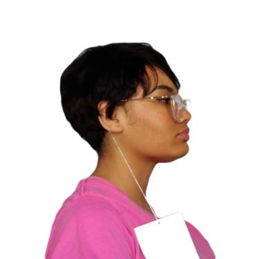 Imagem de Peruca Cabelo Humano Curta Nuca Batida Sleek Fiona Cor Preto