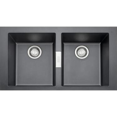 Imagem de Cuba franke dupla sobrepor sirius  86x51x20cm tectonite carbono 16781