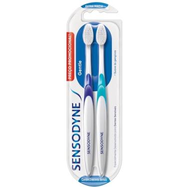 Imagem de Sensodyne Escova de Dente Extra Macia Gentle, para Dentes Sensíveis, Suave às Gengivas, 2 unidades