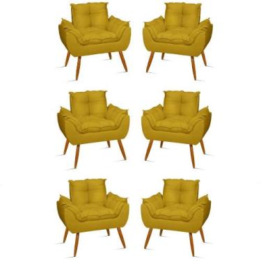 Imagem de Kit 06 Sofás 1 Lugar de Luxo Opala Sala, Quarto Suede - B BALAQUI DECO