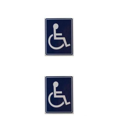 Imagem de KIT 2 PlacaS DE Sinalização 20x15 Deficiente Físico C/ NFE - JA
