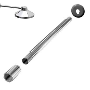 Imagem de Cano/braço Para Chuveiro 30cm Alumínio Acabamento Polido - GS METAIS