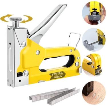 Imagem de Grampeador Profissional Tapeceiro Madeira Pressão 4-14Mm - Fertak