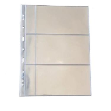 Imagem de Kit 10 Folhas Acetato 3 Div 32x24cm C/Porta Etiqueta - 3BZN