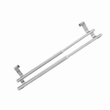 Imagem de Toalheiro Retrátil de Aço Inoxidável Com Barra Dupla, Design Suspenso, Prateleira de Pano de Banho, Cozinha, Estudo, Banheiro, Sala de Estar, Quarto, Polimento de (Pólo duplo