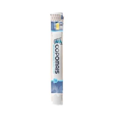 Imagem de Copo Descartável PS 180ml Branco Copomais Com 100 Unidades