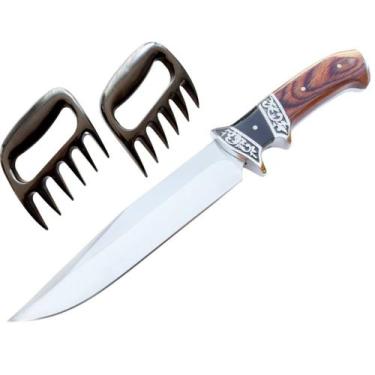 Imagem de Kit Churrasco Facatop Com Faca Importada Duas Garras De Urso