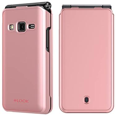 Imagem de Capa protetora rígida de proteção à prova de choque para Samsung Galaxy Folder 2 SM-G160 / SM-G160N / SM-G165N / SM-G1650 / SM-G1650W (rosa)