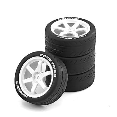 Imagem de Lifehead 68mm RC On-Road Rally Car Tires and Wheels for 1/10 RC On-Road Touring Drift Car HSP Tamiya XV01 TT01 TT02B HPI Kyosho FAZER MK2 /12mm Hex