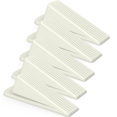 Imagem de Crosize Pacote com 5 batentes de porta para parte inferior da porta, batentes de porta de borracha premium, cunha de porta resistente para carpete, azulejo, concreto, madeira, suporte de porta para