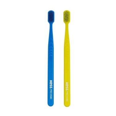 Imagem de Escova Dental Extra Macias Kess Pro Belliz Azul/verde C/2 Un - BELLIZ 