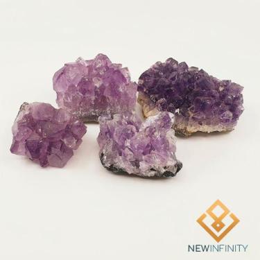 Imagem de Mini Drusa de Ametista pedra Bruta Natural Cristal de Transmutação - N