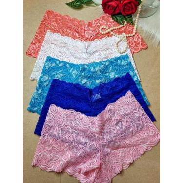 Imagem de KIT 5x Calcinha Shortinho de Renda Calcinha Caleçon Sexy - Ninfrodite,